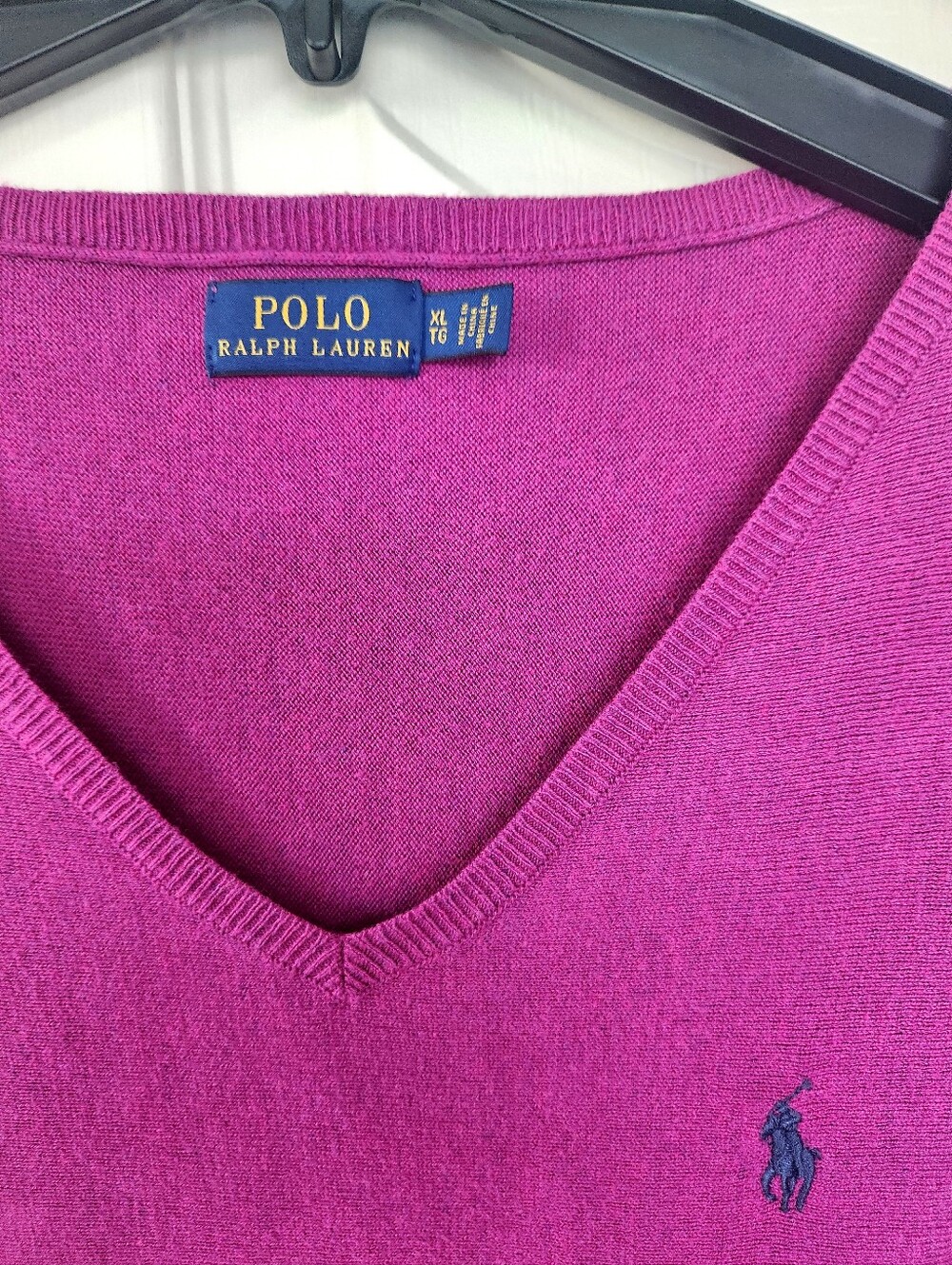 Polo Ralph Lauren Magenta Light Sweater Top Size XL - Picture 3 of 6
